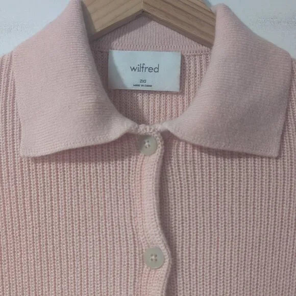 Aritzia Wilfred | Nextdoor Sweater Merino Wool Cotton Cardigan - 2XS - Picture 7 of 10